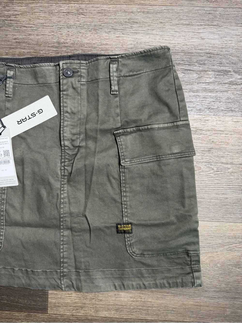 G-STAR Olive Green Cargo Mini Skirt